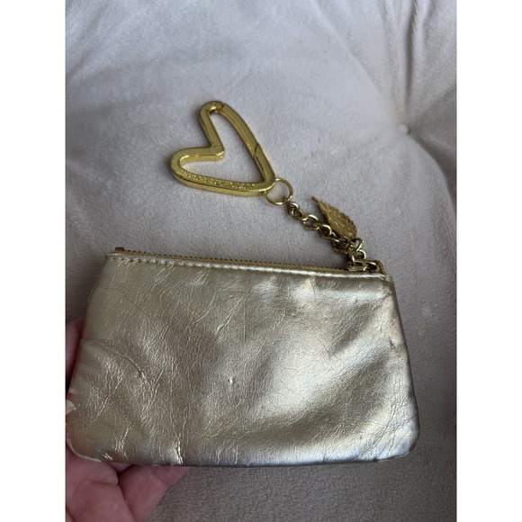 Vintage Heart, Carabiner, Gold Metallic Victoria's Secret Coin Purse 3767 - Picture 5 of 6